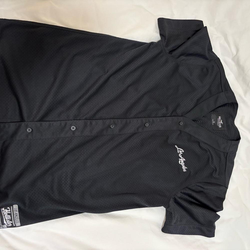 Hollister Black Jersey Shirt Performance Wear